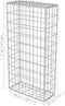 vidaXL - Schanskorfmuur - met - deksels - 50x20x100 - cm - gegalvaniseerd - staal