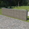 vidaXL - Schanskorfmuur - met - deksels - 600x30x150 - cm - gegalvaniseerd - staal