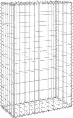 vidaXL - Schanskorfmuur - met - deksels - 60x30x100 - cm - gegalvaniseerd - staal