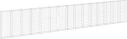 vidaXL - Schanskorfmuur - met - deksels - 900x30x150 - cm - gegalvaniseerd - staal