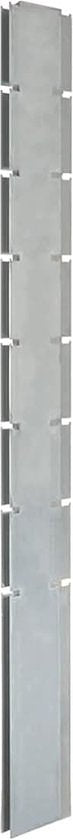 vidaXL - Schanskorfpaal - 200 - cm - gegalvaniseerd - staal - zilverkleurig
