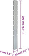 vidaXL - Schanskorfpaal - 200 - cm - gegalvaniseerd - staal - zilverkleurig