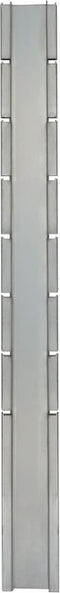 vidaXL - Schanskorfpaal - 200 - cm - gegalvaniseerd - staal - zilverkleurig