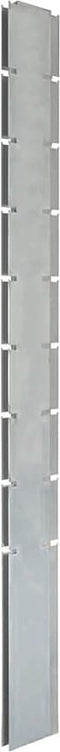 vidaXL - Schanskorfpaal - 220 - cm - gegalvaniseerd - staal - zilverkleurig