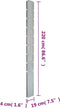 vidaXL - Schanskorfpaal - 220 - cm - gegalvaniseerd - staal - zilverkleurig