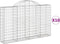 vidaXL - Schanskorven - 10 - st - gewelfd - 200x30x120/140 - cm - ijzer