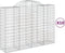 vidaXL - Schanskorven - 10 - st - gewelfd - 200x50x140/160 - cm - ijzer