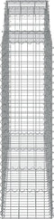 vidaXL - Schanskorven - 10 - st - gewelfd - 200x50x140/160 - cm - ijzer