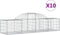 vidaXL - Schanskorven - 10 - st - gewelfd - 200x50x40/60 - cm - gegalvaniseerd - ijzer
