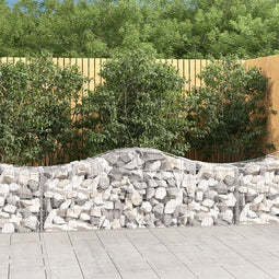vidaXL - Schanskorven - 10 - st - gewelfd - 200x50x60/80 - cm - gegalvaniseerd - ijzer