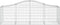 vidaXL - Schanskorven - 10 - st - gewelfd - 200x50x60/80 - cm - gegalvaniseerd - ijzer