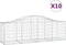 vidaXL - Schanskorven - 10 - st - gewelfd - 200x50x60/80 - cm - gegalvaniseerd - ijzer