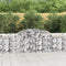 vidaXL - Schanskorven - 10 - st - gewelfd - 300x30x80/100 - cm - ijzer