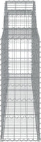 vidaXL - Schanskorven - 10 - st - gewelfd - 300x30x80/100 - cm - ijzer