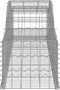 vidaXL - Schanskorven - 10 - st - gewelfd - 300x50x40/60 - cm - gegalvaniseerd - ijzer