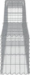 vidaXL - Schanskorven - 10 - st - gewelfd - 400x30x40/60 - cm - ijzer