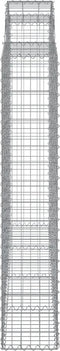 vidaXL - Schanskorven - 11 - st - gewelfd - 200x30x160/180 - cm - ijzer
