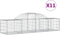 vidaXL - Schanskorven - 11 - st - gewelfd - 200x50x40/60 - cm - gegalvaniseerd - ijzer