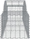 vidaXL - Schanskorven - 11 - st - gewelfd - 200x50x40/60 - cm - gegalvaniseerd - ijzer