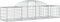 vidaXL - Schanskorven - 11 - st - gewelfd - 200x50x40/60 - cm - gegalvaniseerd - ijzer