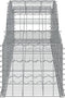 vidaXL - Schanskorven - 11 - st - gewelfd - 300x50x40/60 - cm - gegalvaniseerd - ijzer