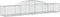 vidaXL - Schanskorven - 11 - st - gewelfd - 300x50x40/60 - cm - gegalvaniseerd - ijzer