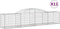 vidaXL - Schanskorven - 11 - st - gewelfd - 300x50x60/80 - cm - gegalvaniseerd - ijzer