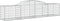 vidaXL - Schanskorven - 11 - st - gewelfd - 300x50x60/80 - cm - gegalvaniseerd - ijzer