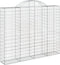vidaXL - Schanskorven - 12 - st - gewelfd - 200x30x160/180 - cm - ijzer