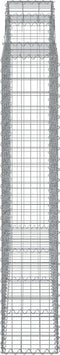 vidaXL - Schanskorven - 12 - st - gewelfd - 200x30x160/180 - cm - ijzer