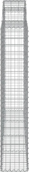 vidaXL - Schanskorven - 12 - st - gewelfd - 200x30x160/180 - cm - ijzer