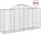 vidaXL - Schanskorven - 12 - st - gewelfd - 200x50x100/120 - cm - ijzer