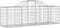 vidaXL - Schanskorven - 12 - st - gewelfd - 200x50x60/80 - cm - gegalvaniseerd - ijzer