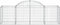 vidaXL - Schanskorven - 12 - st - gewelfd - 200x50x60/80 - cm - gegalvaniseerd - ijzer