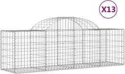 vidaXL - Schanskorven - 13 - st - gewelfd - 200x50x60/80 - cm - gegalvaniseerd - ijzer