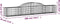 vidaXL - Schanskorven - 13 - st - gewelfd - 300x30x40/60 - cm - gegalvaniseerd - ijzer