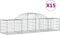 vidaXL - Schanskorven - 15 - st - gewelfd - 200x50x40/60 - cm - gegalvaniseerd - ijzer