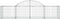 vidaXL - Schanskorven - 15 - st - gewelfd - 200x50x40/60 - cm - gegalvaniseerd - ijzer