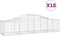 vidaXL - Schanskorven - 18 - st - gewelfd - 200x50x40/60 - cm - gegalvaniseerd - ijzer