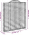 vidaXL - Schanskorven - 2 - st - gewelfd - 200x30x220/240 - cm - ijzer