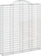 vidaXL - Schanskorven - 2 - st - gewelfd - 200x30x220/240 - cm - ijzer