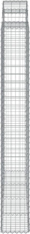 vidaXL - Schanskorven - 2 - st - gewelfd - 200x30x220/240 - cm - ijzer