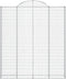vidaXL - Schanskorven - 2 - st - gewelfd - 200x30x220/240 - cm - ijzer
