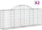 vidaXL - Schanskorven - 2 - st - gewelfd - 200x30x80/100 - cm - gegalvaniseerd - ijzer