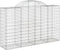 vidaXL - Schanskorven - 2 - st - gewelfd - 200x50x120/140 - cm - ijzer