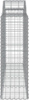 vidaXL - Schanskorven - 2 - st - gewelfd - 200x50x120/140 - cm - ijzer