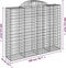 vidaXL - Schanskorven - 2 - st - gewelfd - 200x50x160/180 - cm - ijzer
