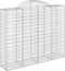 vidaXL - Schanskorven - 2 - st - gewelfd - 200x50x160/180 - cm - ijzer