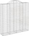 vidaXL - Schanskorven - 2 - st - gewelfd - 200x50x200/220 - cm - ijzer