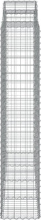 vidaXL - Schanskorven - 2 - st - gewelfd - 200x50x200/220 - cm - ijzer